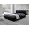 Baxton Studio Vivaldi Dark Brown Faux Leather Padded Platform Base Queen Size Bed 120-6680 - alternate 3